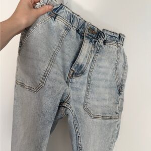DRIFTWOOD Light Blue Denim Jeans Straight Leg Cinched Waist